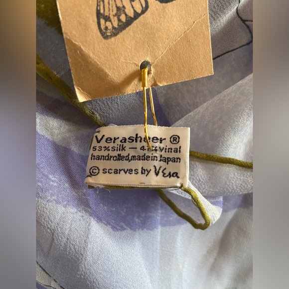 Vintage Vera hand rolled silk combo scarf - Picture 5 of 5